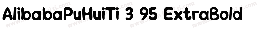 AlibabaPuHuiTi 3 95 ExtraBold GBpc 字体转换